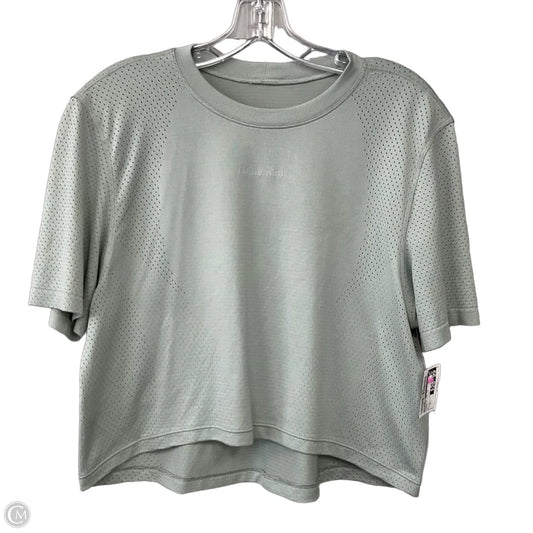 Athletic Top Short Sleeve By Lululemon In Green, Size: M