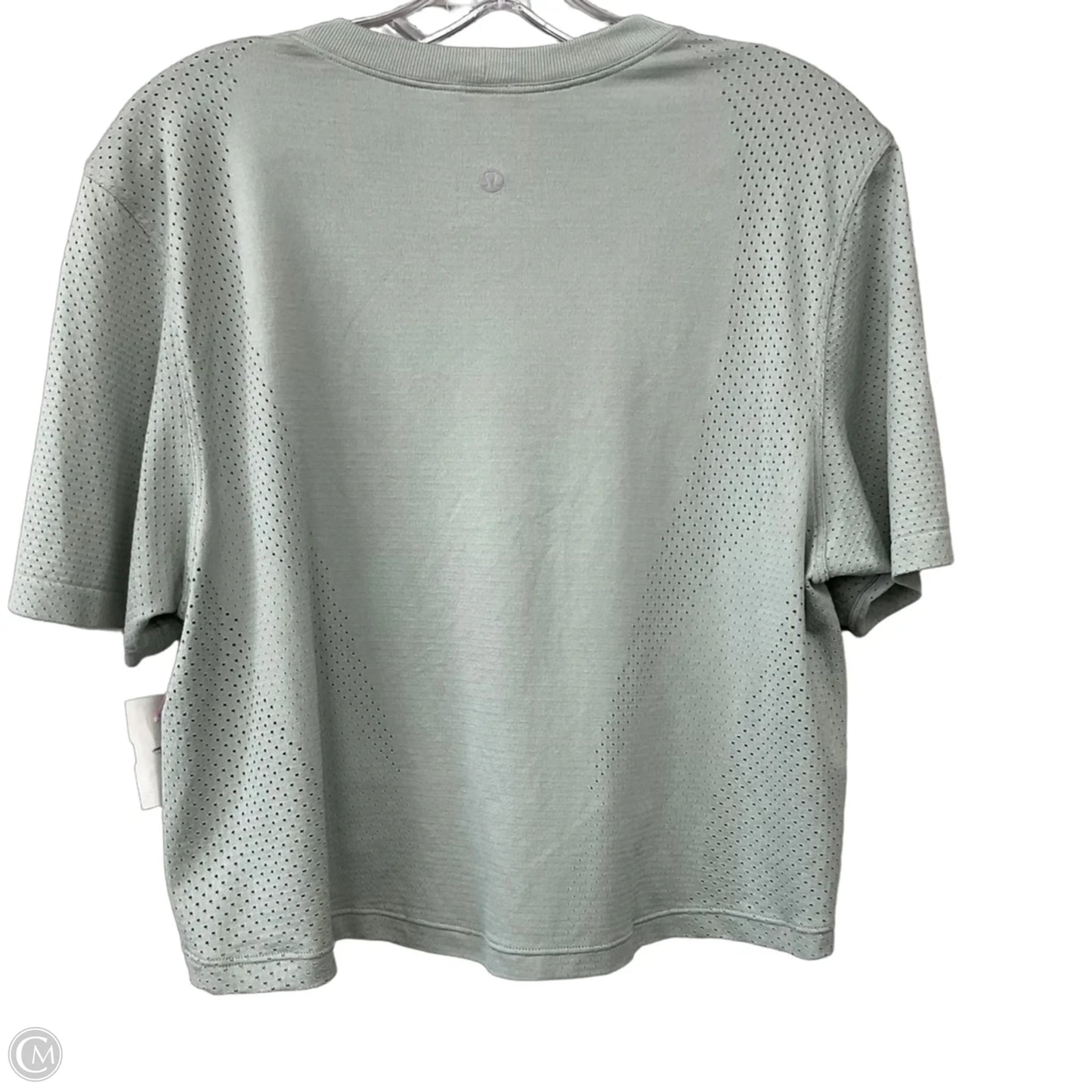 Athletic Top Short Sleeve By Lululemon In Green, Size: M