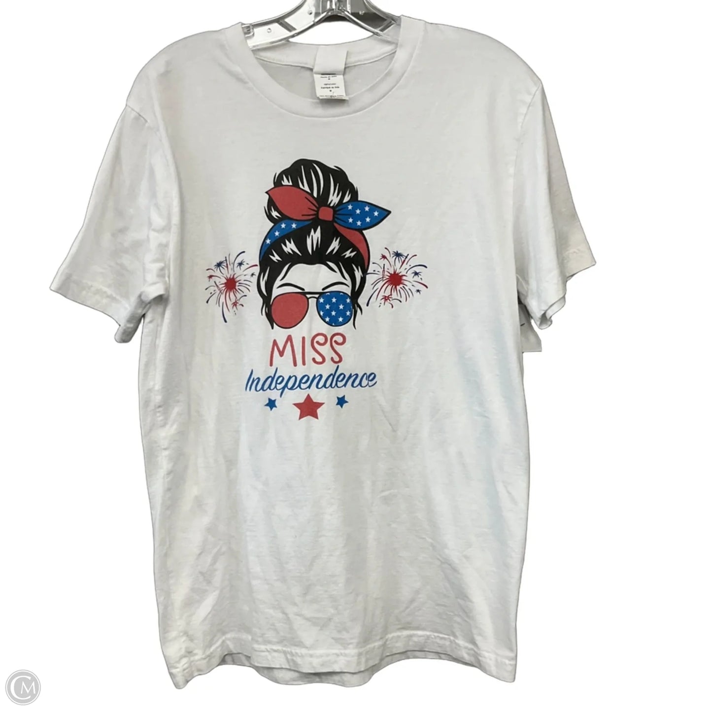 Top Short Sleeve By Cmf In White, Size: M