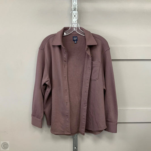 Jacket Shirt By Gap In Mauve, Size: Xs