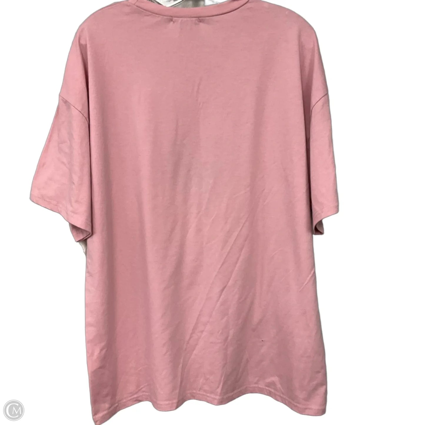Top Short Sleeve By Shein In Pink, Size: M