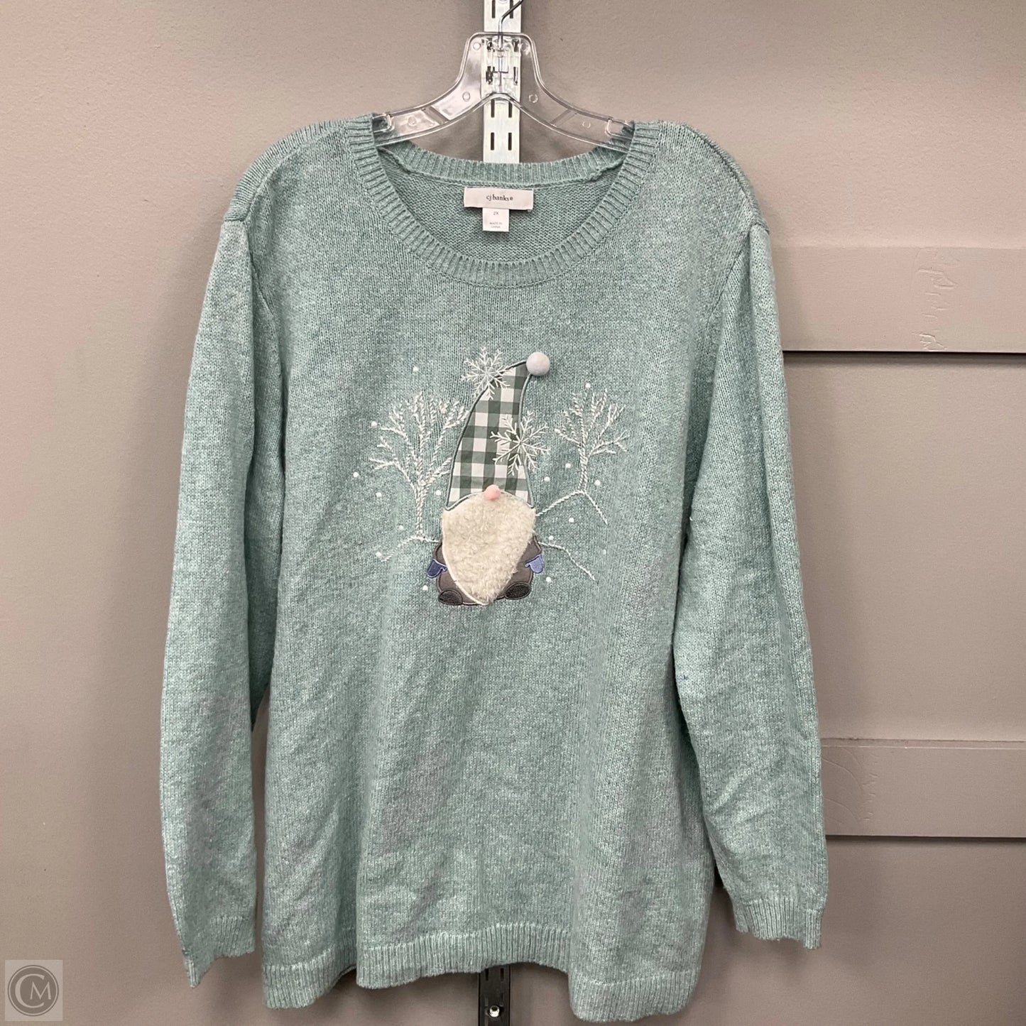 Sweater By Cj Banks In Green, Size: 2x
