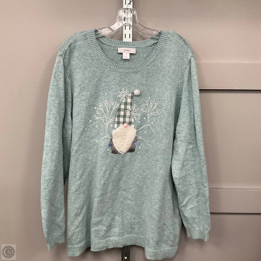 Sweater By Cj Banks In Green, Size: 2x