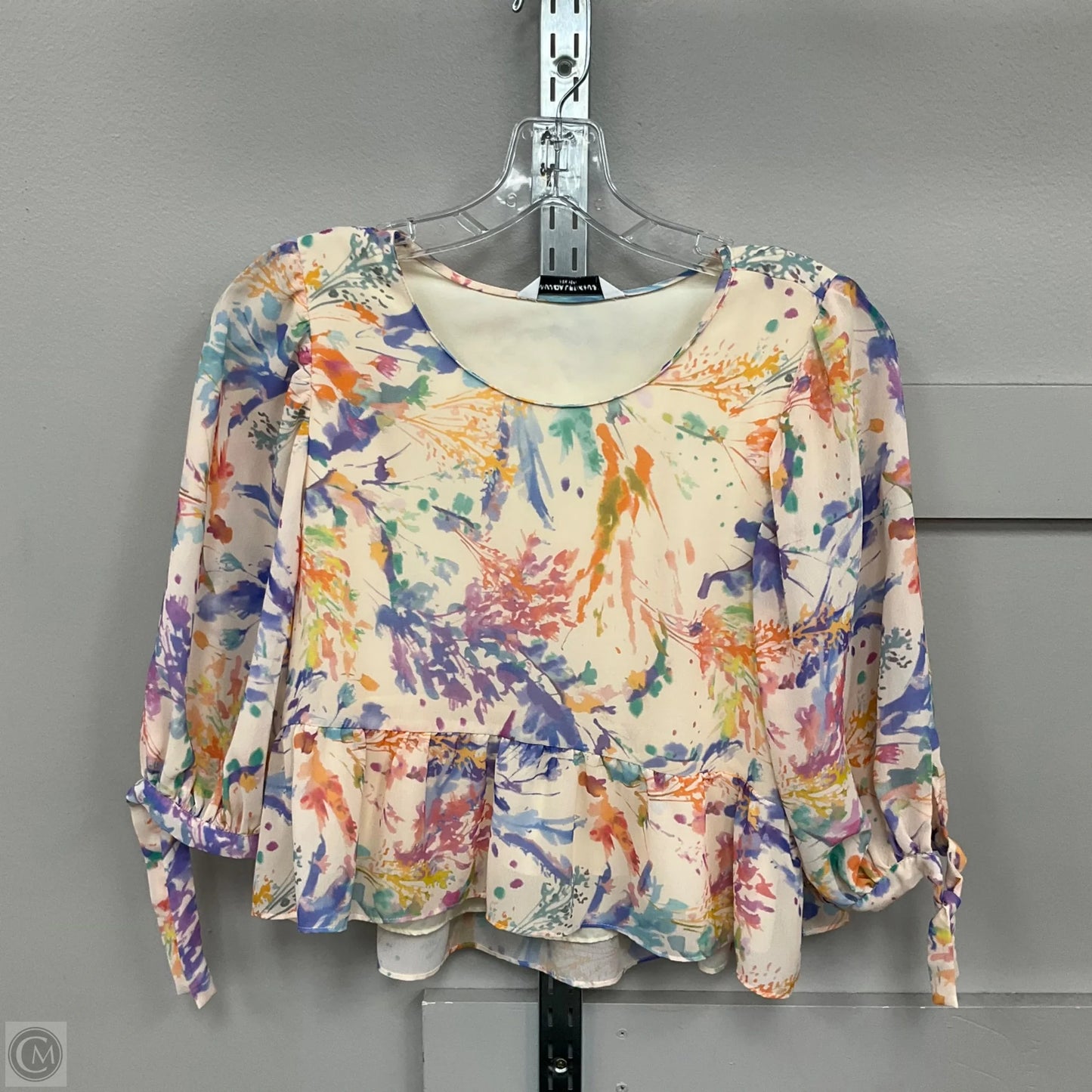 Top 3/4 Sleeve By Amanda In Multi-colored, Size: S