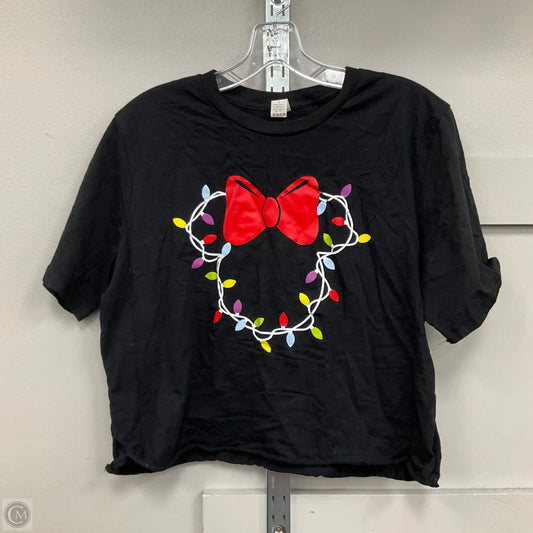 Top Short Sleeve By Cmf In Black, Size: L