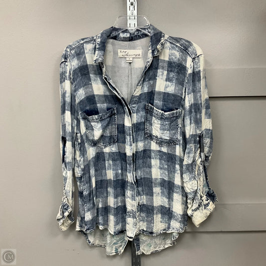 Top Long Sleeve By Vintage Havana In Plaid Pattern, Size: S