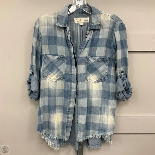 Top Long Sleeve By Vintage Havana In Plaid Pattern, Size: S