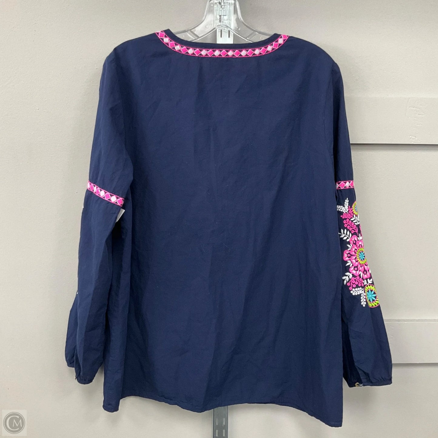 Top Long Sleeve Designer By Lilly Pulitzer In Blue, Size: L