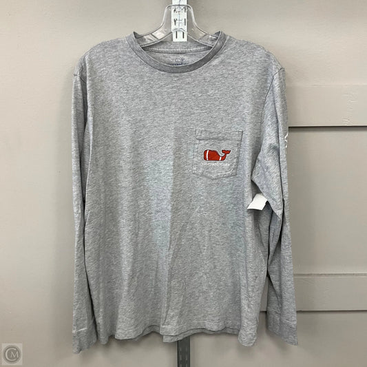 Top Long Sleeve By Vineyard Vines In Grey, Size: M