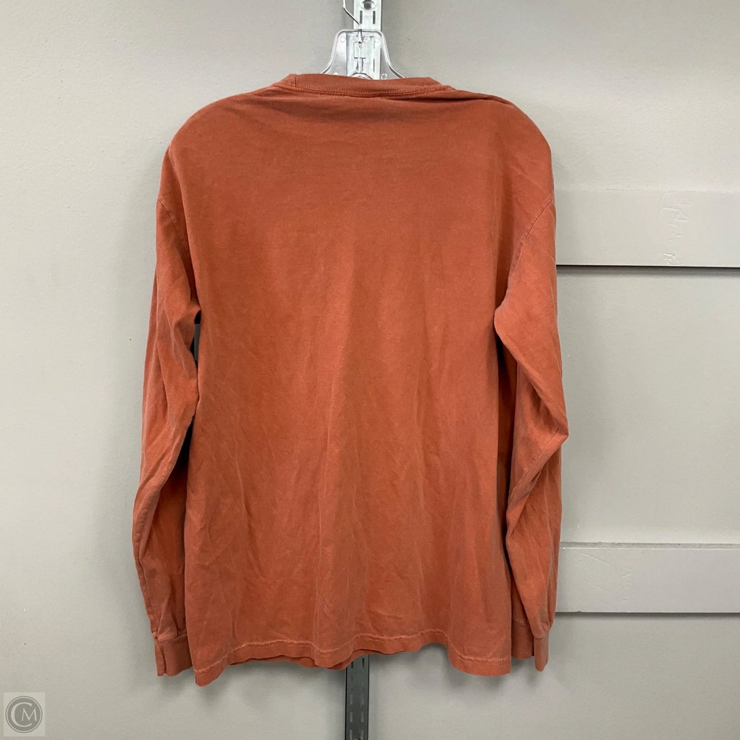 Top Long Sleeve By Comfort Colors In Brown, Size: M