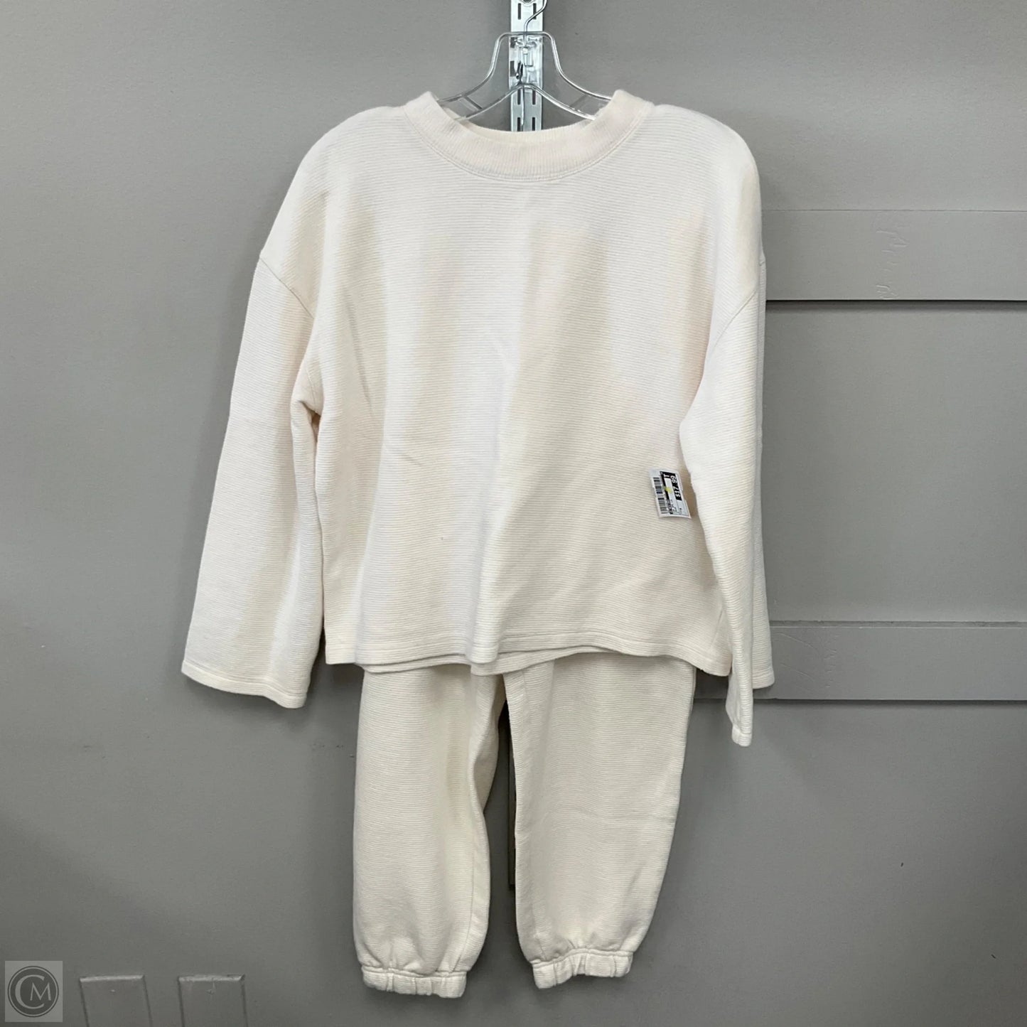 Top 2pc Long Sleeve By A New Day In Cream, Size: M