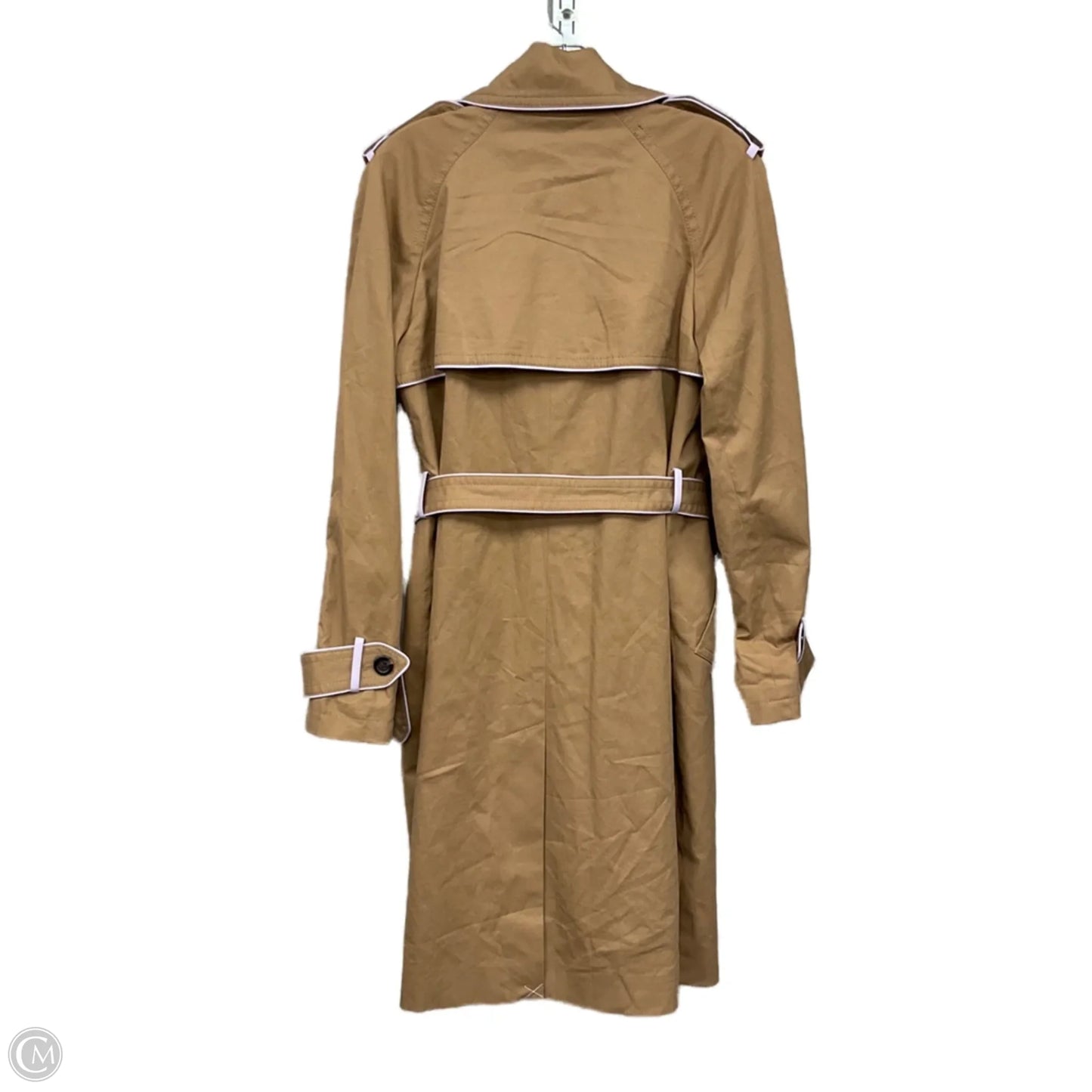Coat Trench Coat By Ann Taylor In Brown, Size: S