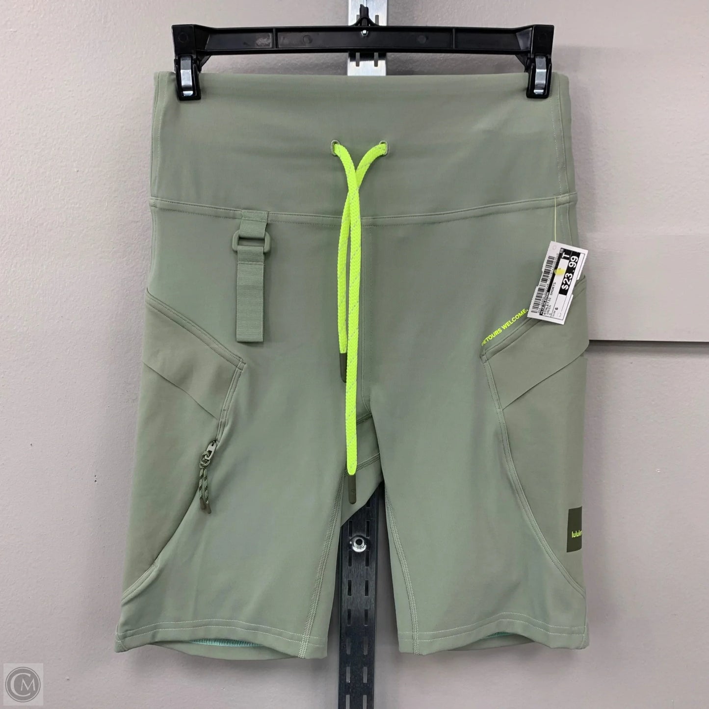 Athletic Shorts By Lululemon In Green, Size: 6