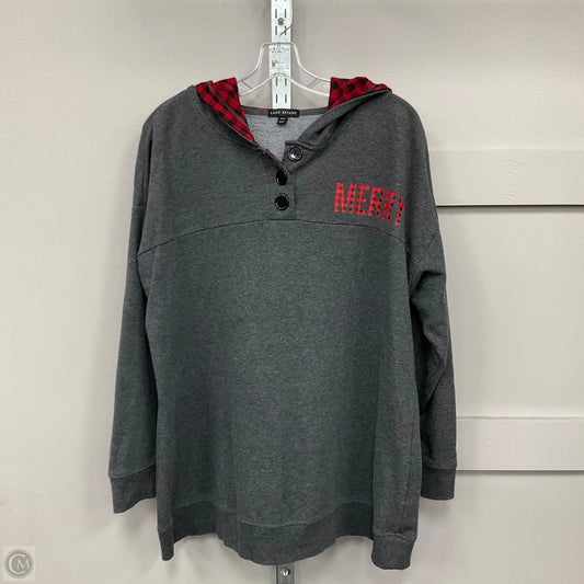Sweatshirt Hoodie By Lane Bryant In Grey, Size: 18
