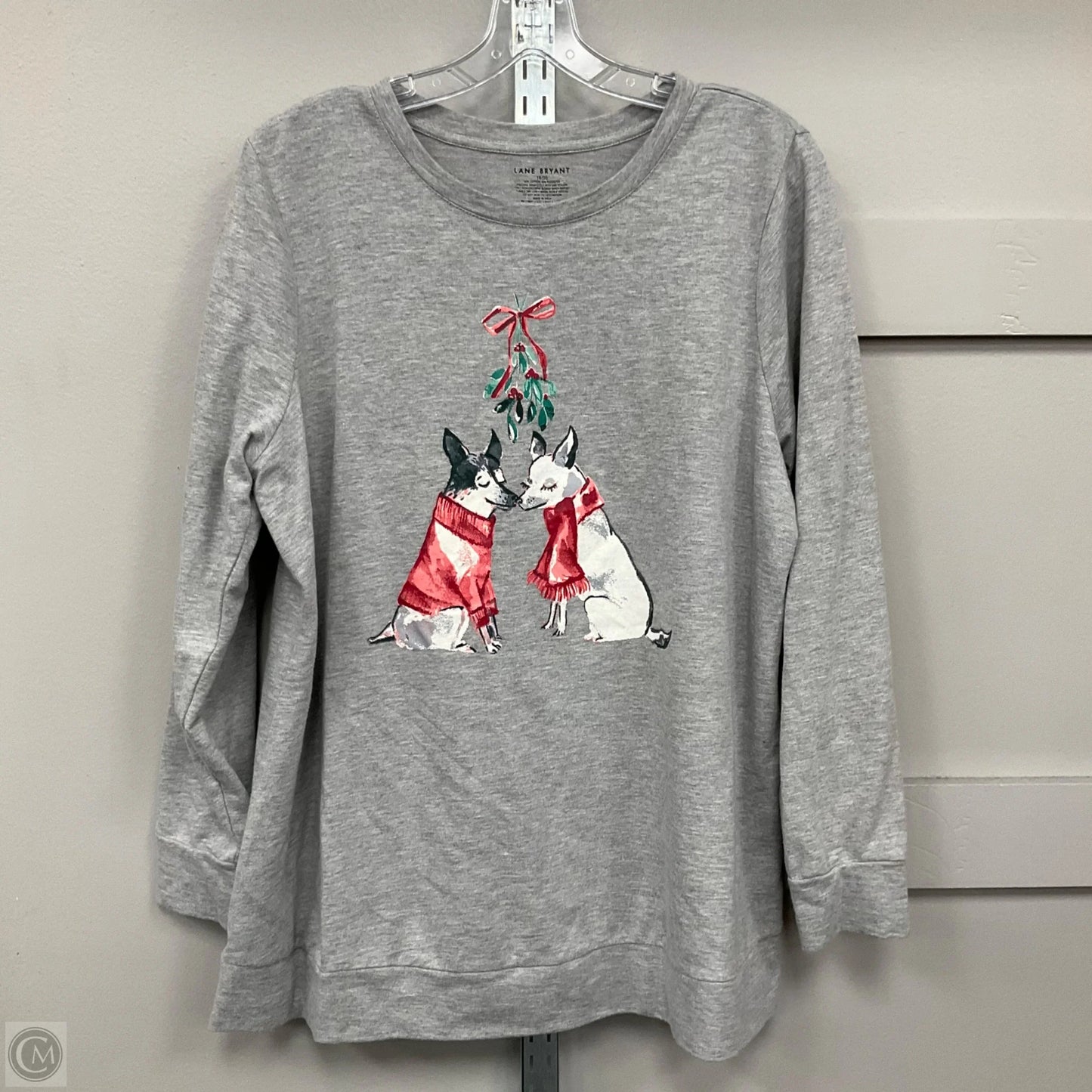 Top Long Sleeve By Lane Bryant In Grey, Size: 18