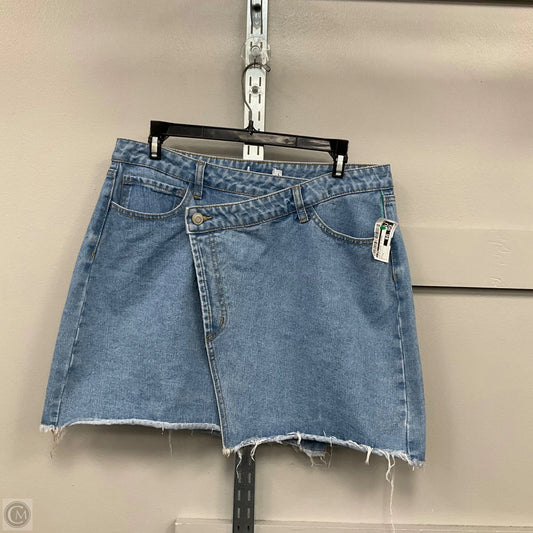 Skirt Mini & Short By Cmf In Blue Denim, Size: L