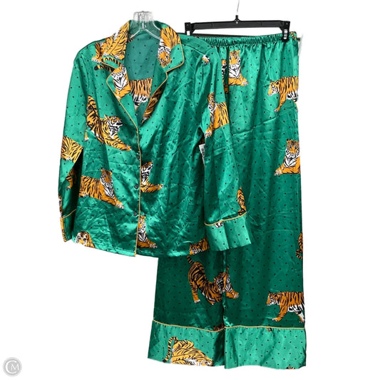 Pajamas 2pc By In Green, Size: M