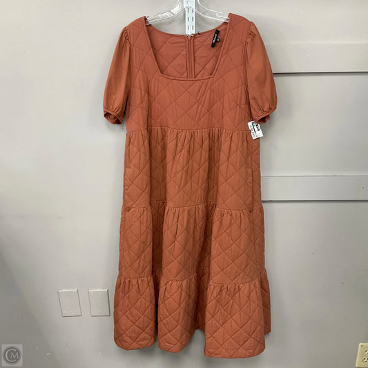 Dress Casual Midi By Madewell In Brown, Size: 10