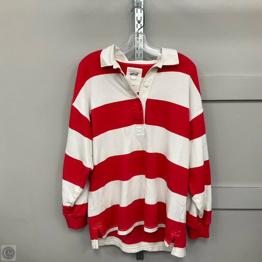 Sweatshirt Crewneck By Aerie In Striped Pattern, Size: M