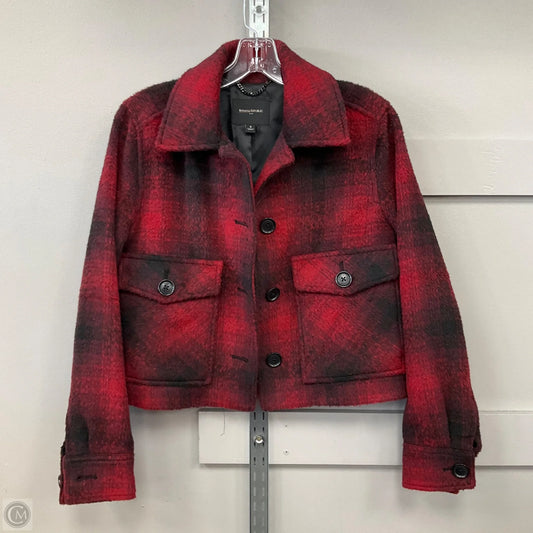 Jacket Shirt By Banana Republic In Plaid Pattern, Size: S