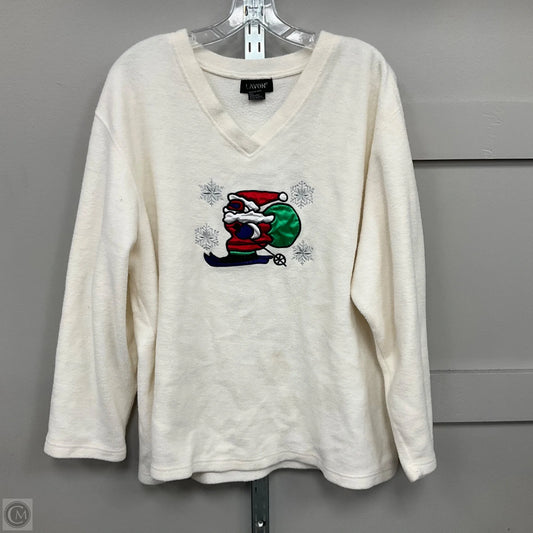 Sweater By Lavon In Cream, Size: Xl