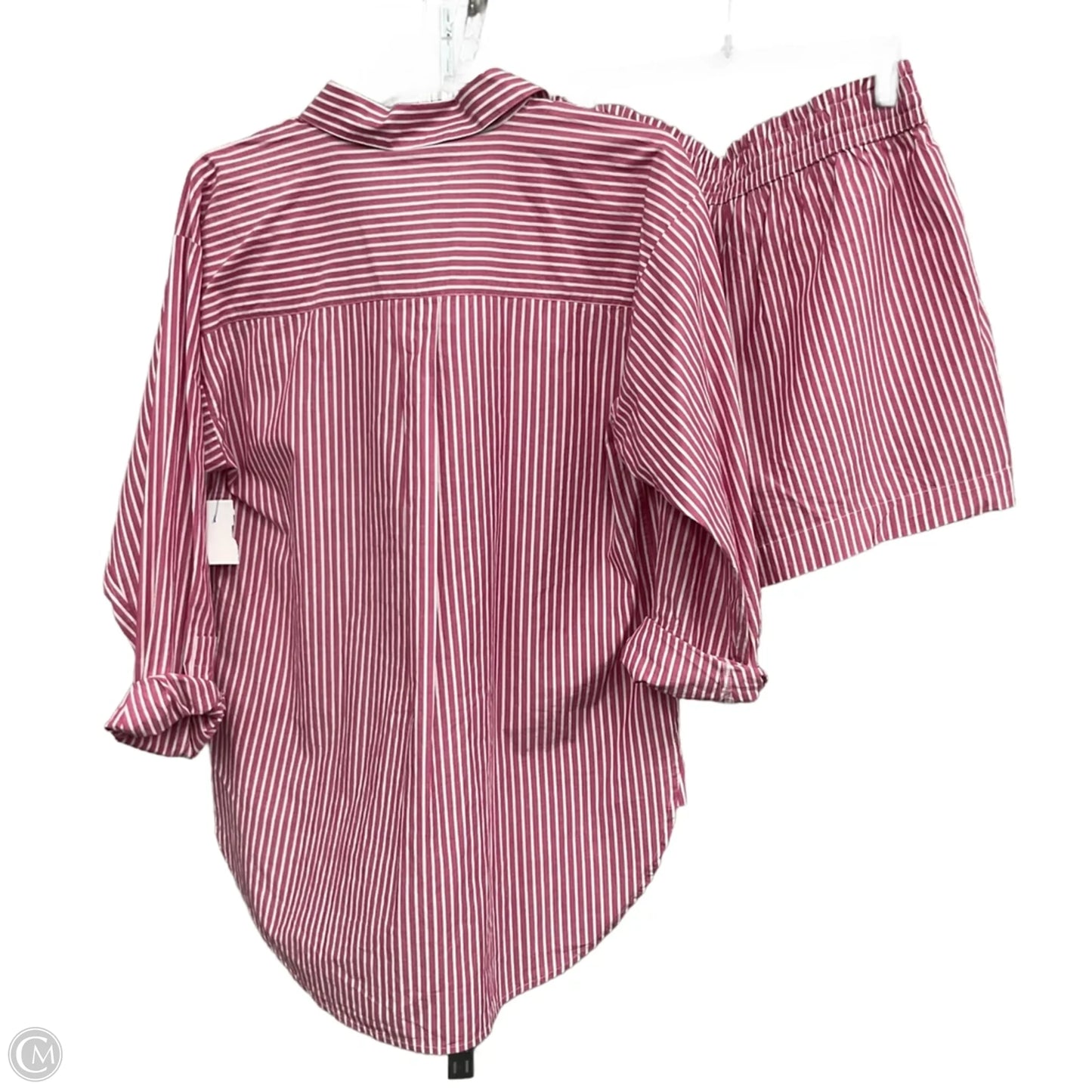 Top 2pc Long Sleeve By Loft In Striped Pattern, Size: S