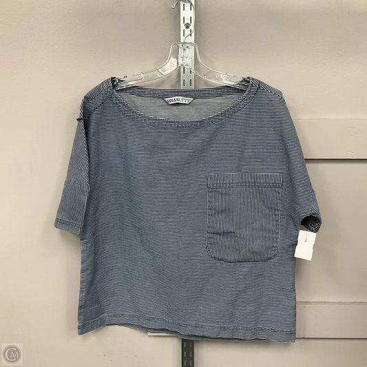 Top Short Sleeve By Zara Basic In Striped Pattern, Size: M