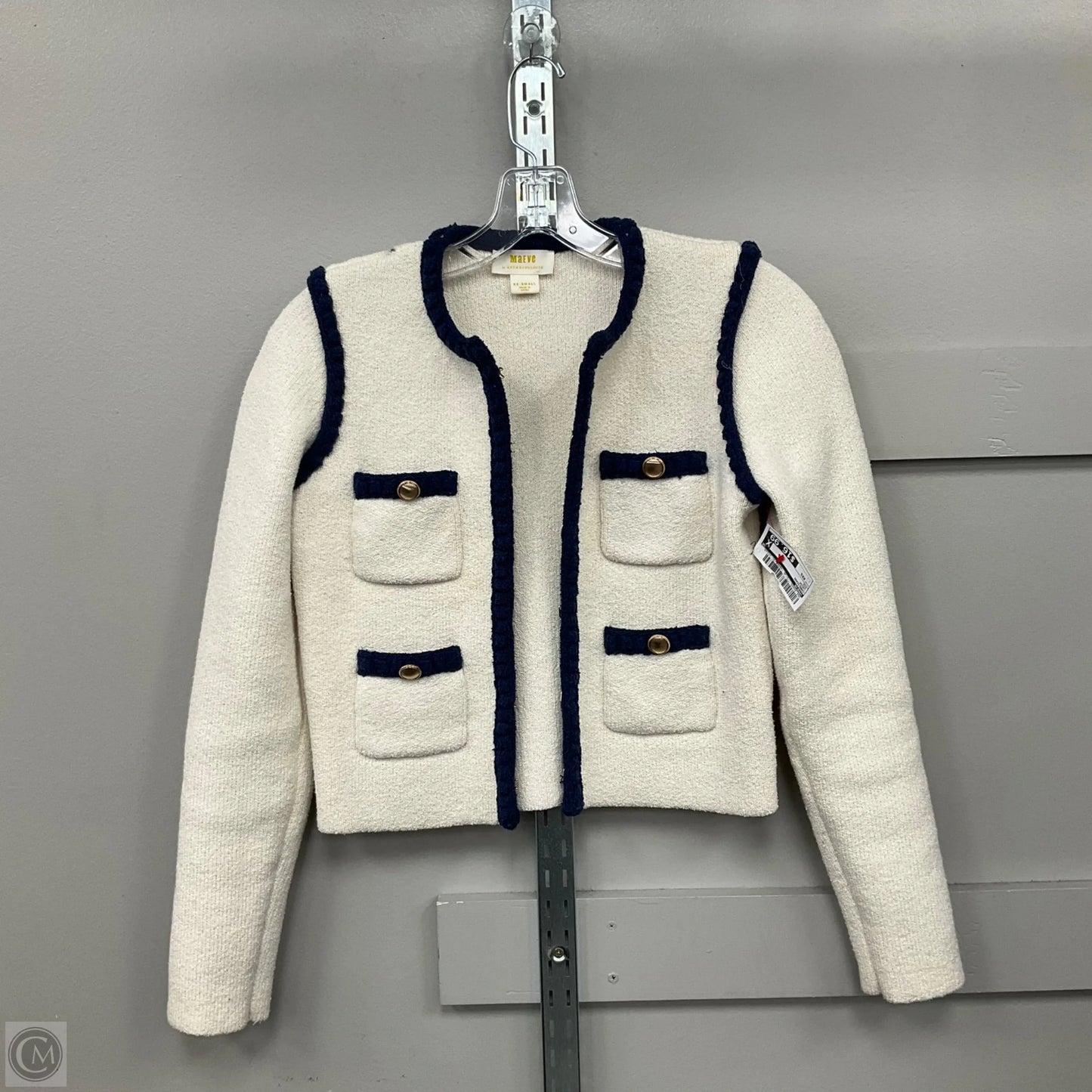 Blazer By Maeve In Cream, Size: Xxs