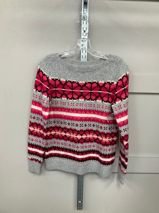 Sweater By Loft In Grey & Pink, Size: M