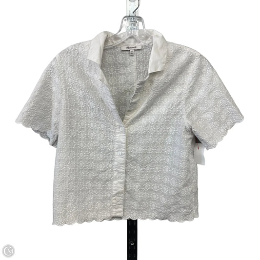 Top Short Sleeve By Madewell In White, Size: Xxs