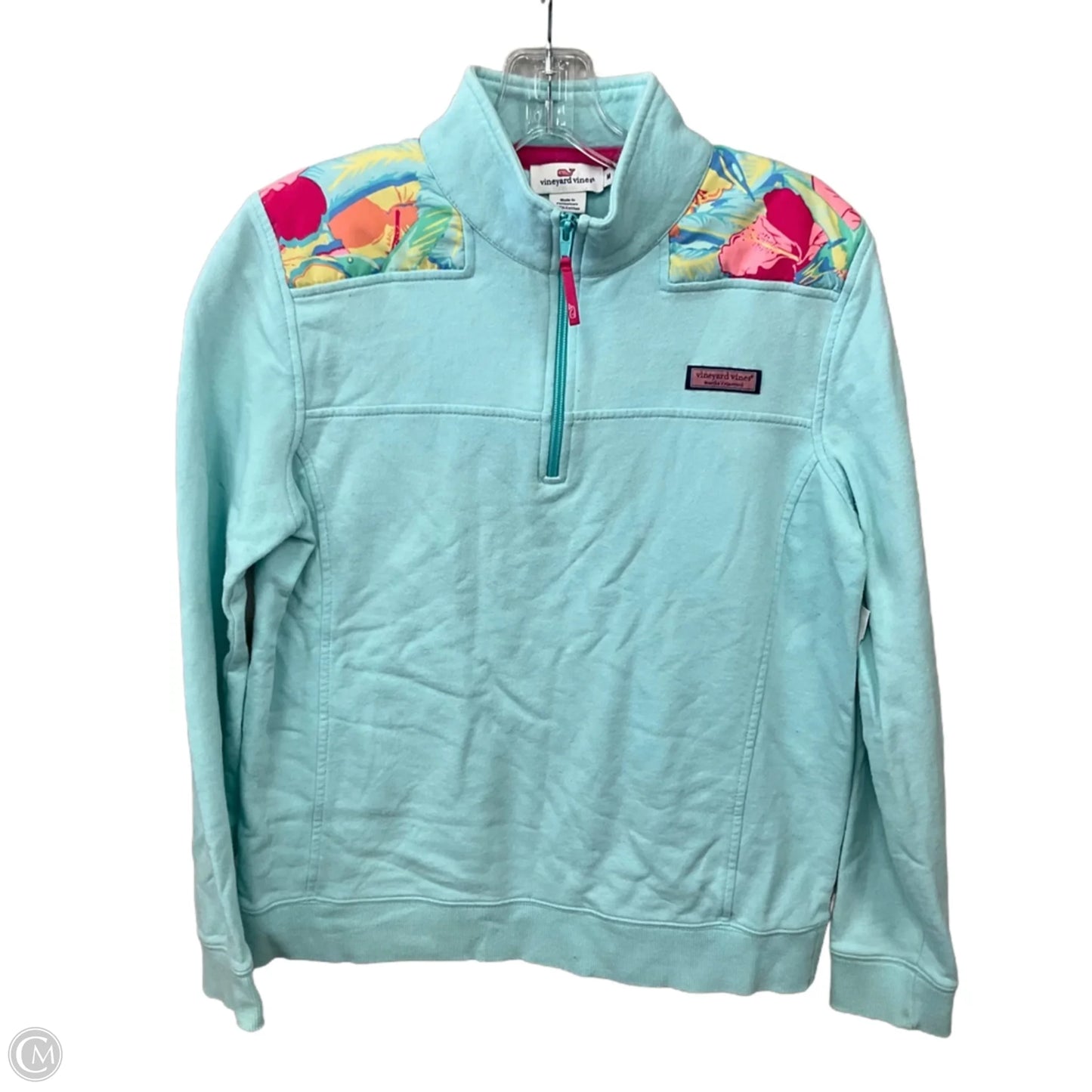 Sweatshirt Collar By Vineyard Vines In Blue, Size: M