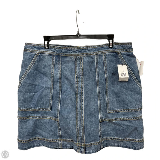 Skirt Mini & Short By Cabi In Blue Denim, Size: 14