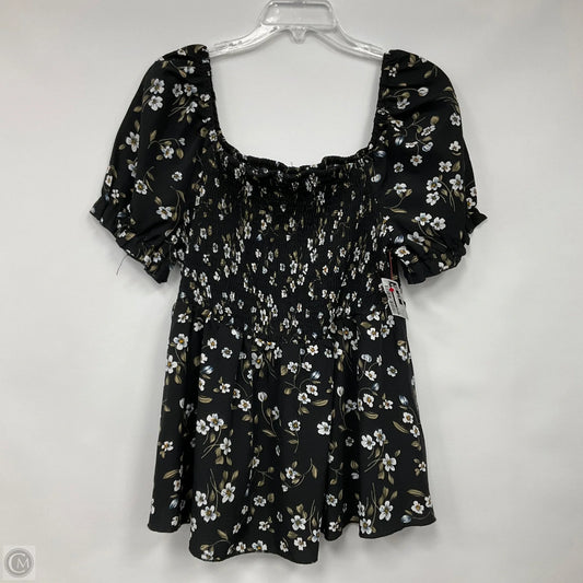 Top Short Sleeve By Shein In Black, Size: 1x