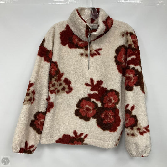 Sweatshirt Collar By Loft In Floral Print, Size: L