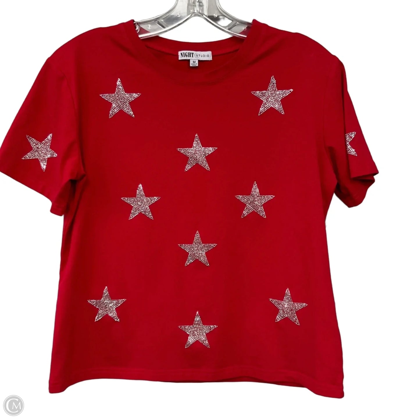 Top Short Sleeve By Cme In Red, Size: M