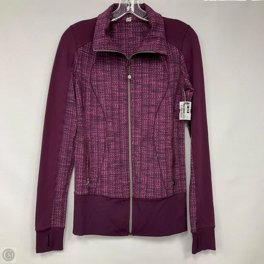 Athletic Top Long Sleeve Collar By Lululemon In Purple, Size: 6