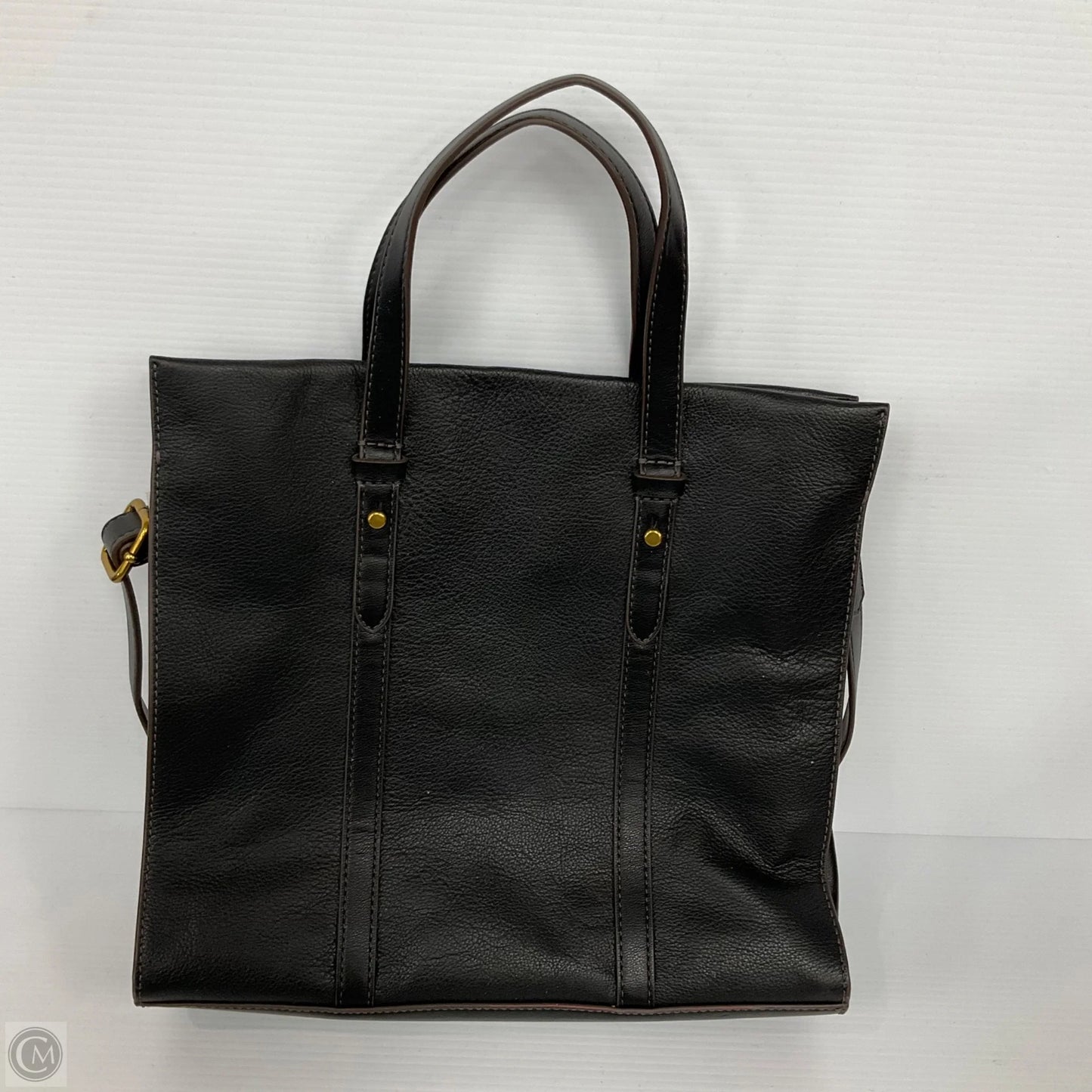 Handbag Leather By Fossil, Size: Medium