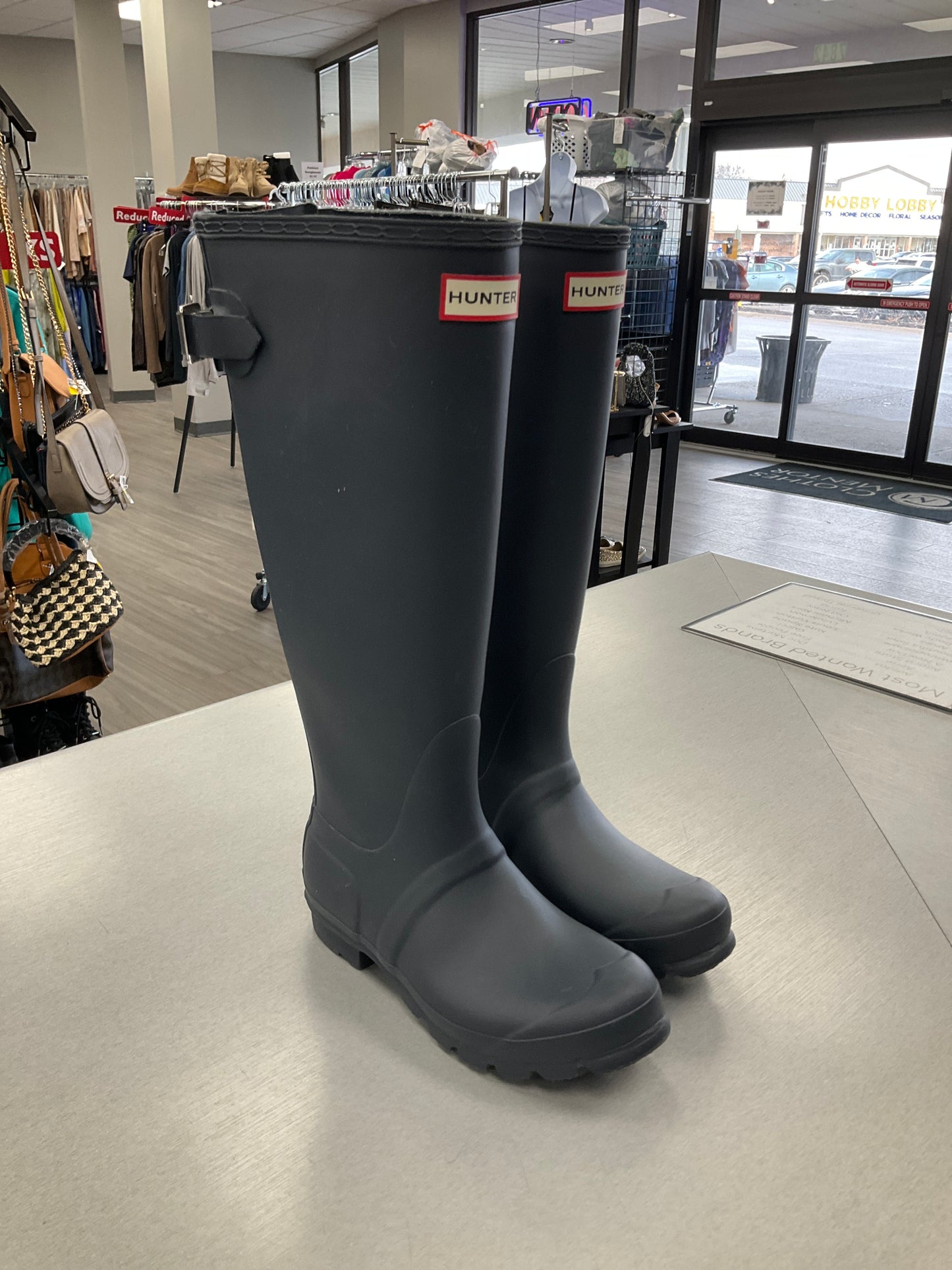 Boots Rain By Hunter In Grey, Size: 5