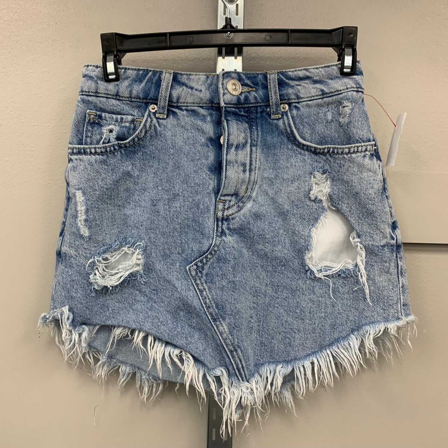 Skirt Mini & Short By Urban Outfitters In Blue Denim, Size: Xs