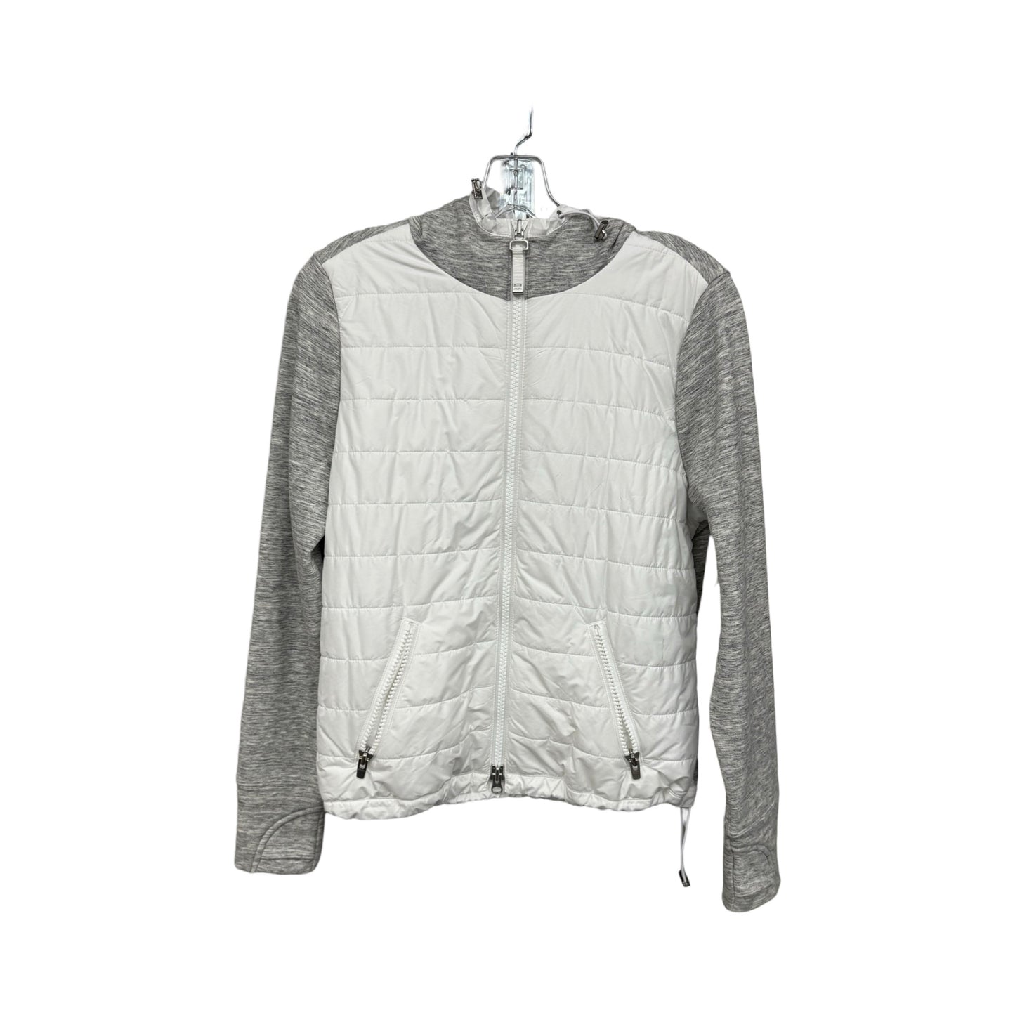 Athletic Jacket By Athleta In Grey & White, Size: M