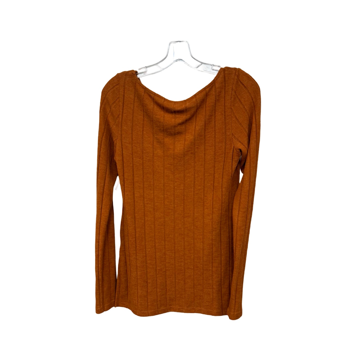 Top Long Sleeve By Anthropologie In Orange, Size: S