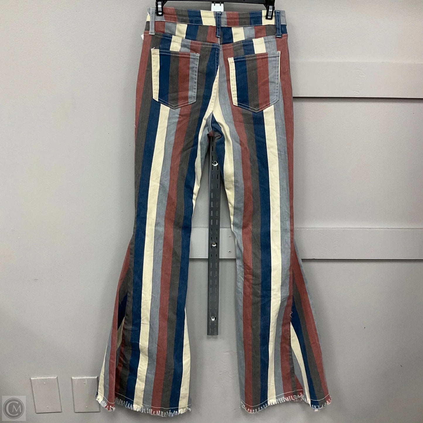 Jeans Flared By Altard State In Multi-colored Striped Pattern, Size: M
