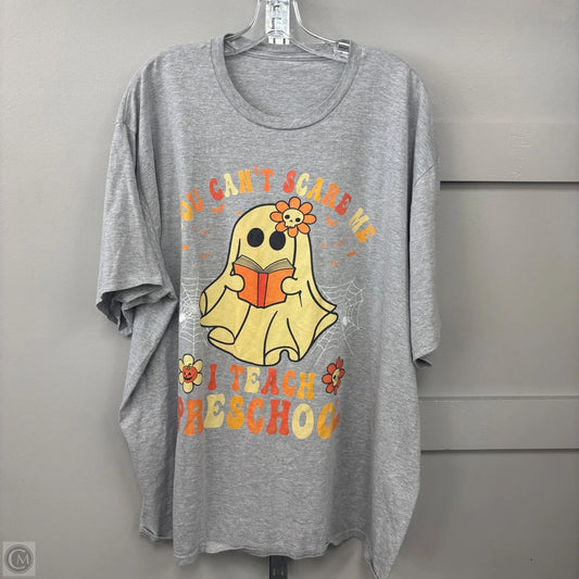 Top Short Sleeve By Clothes Mentor In Grey, Size: 3x