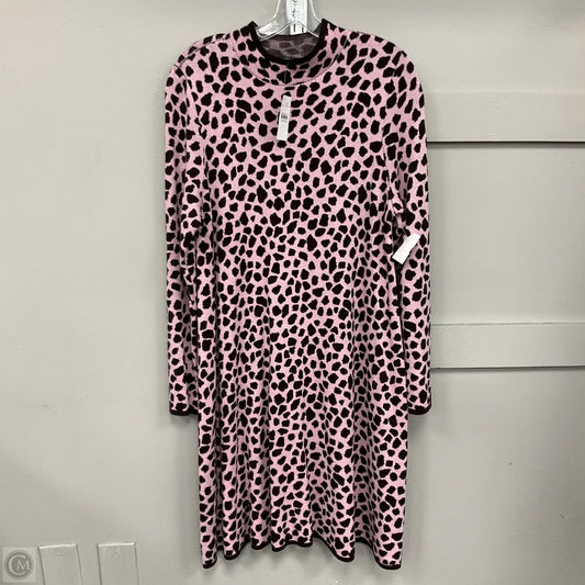Dress Sweater By Ann Taylor In Animal Print, Size: L