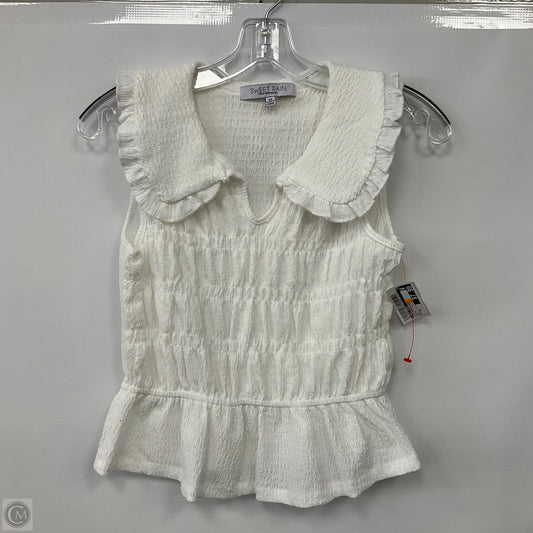 Top Sleeveless By Sweet Rain In White, Size: Xs