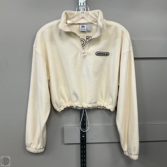 Sweatshirt Collar By Adidas In Tan, Size: S