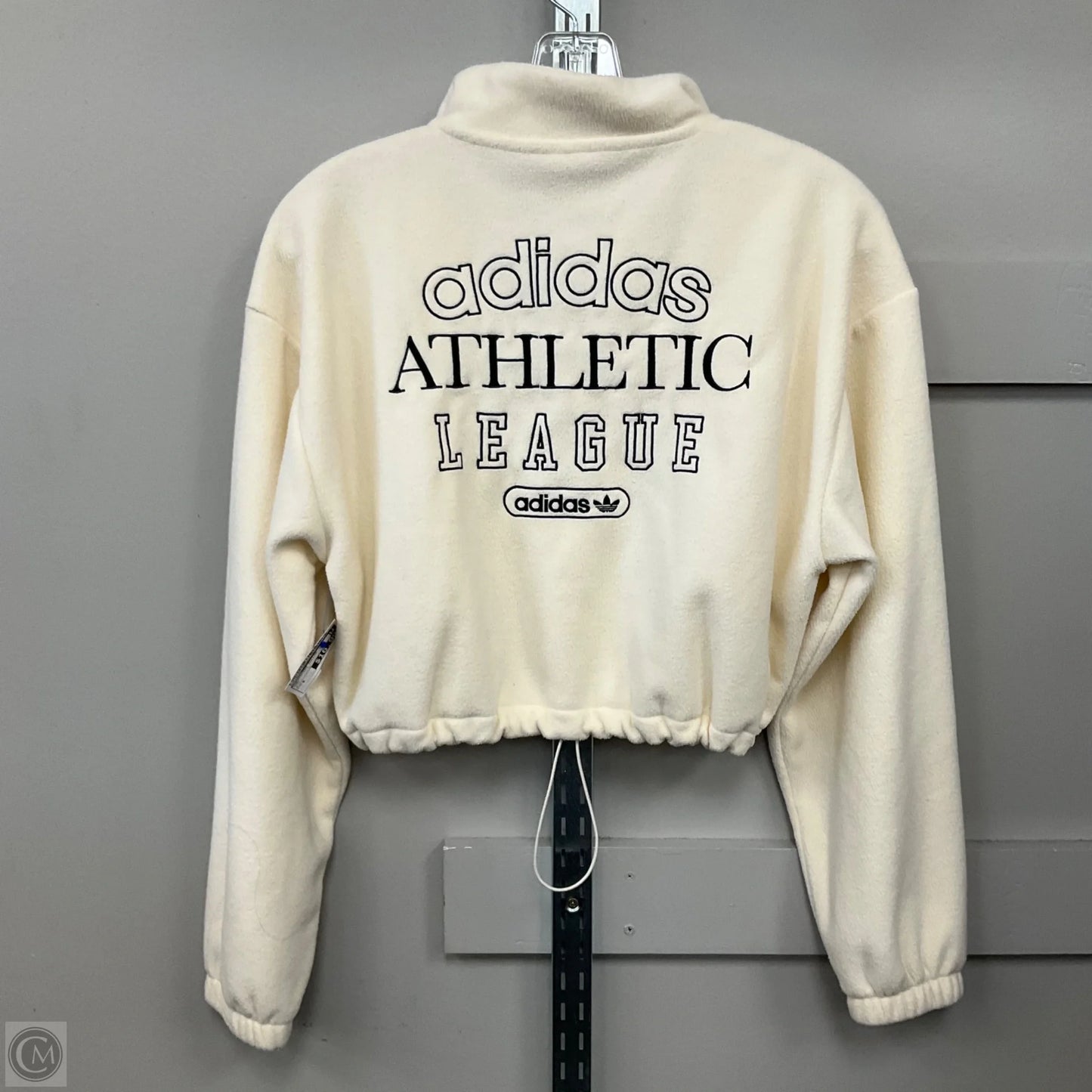 Sweatshirt Collar By Adidas In Tan, Size: S