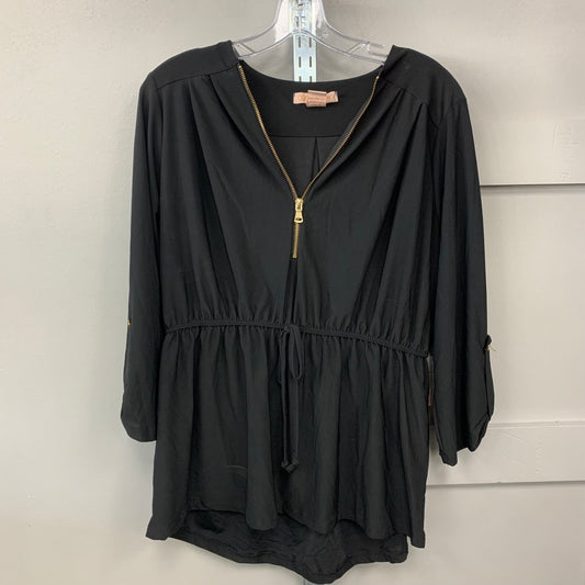 Top Long Sleeve By Coco & Shay In Black, Size: 1x