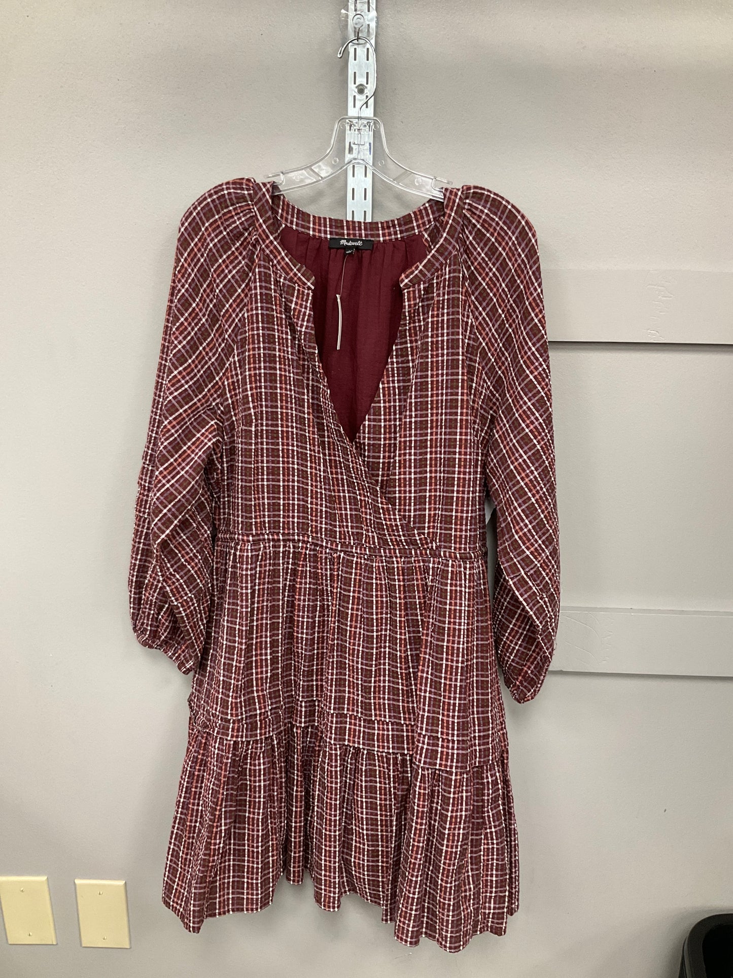 Dress Casual Midi By Madewell In Red, Size: L