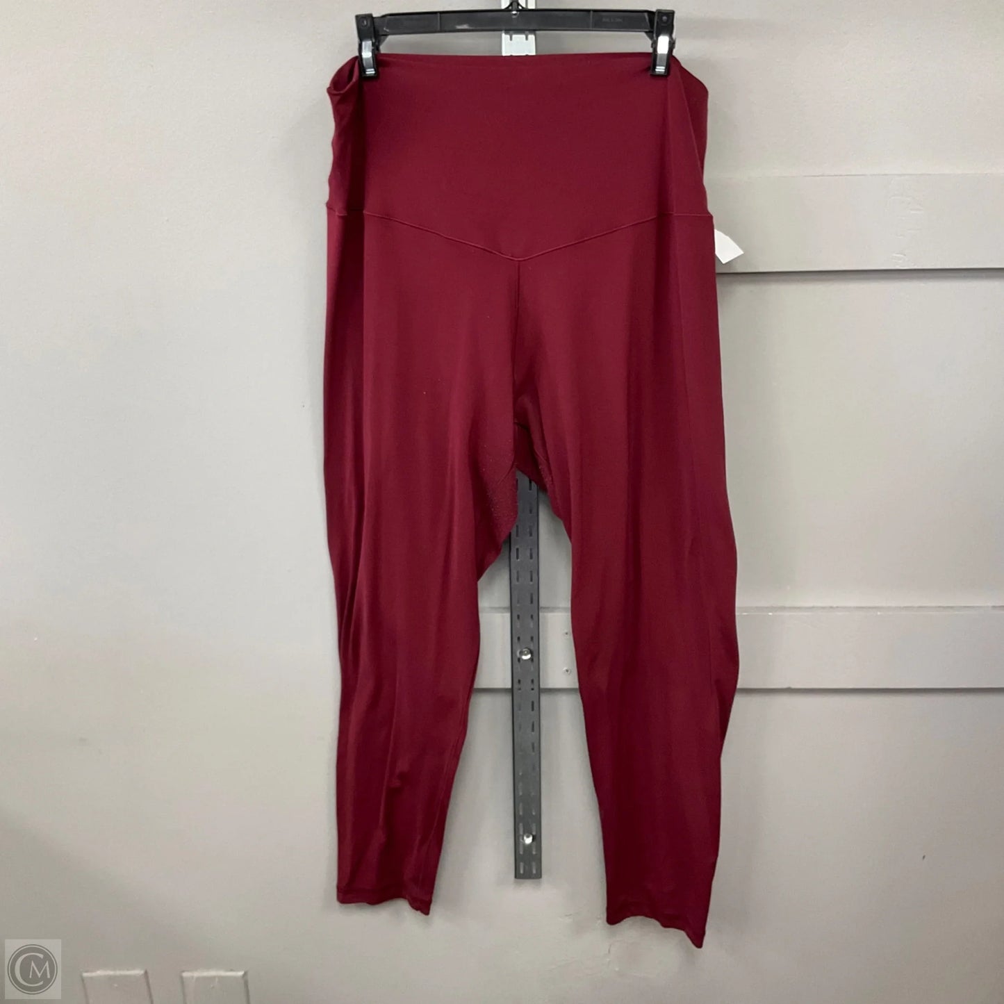 Athletic Leggings By Aerie In Red, Size: Xxl